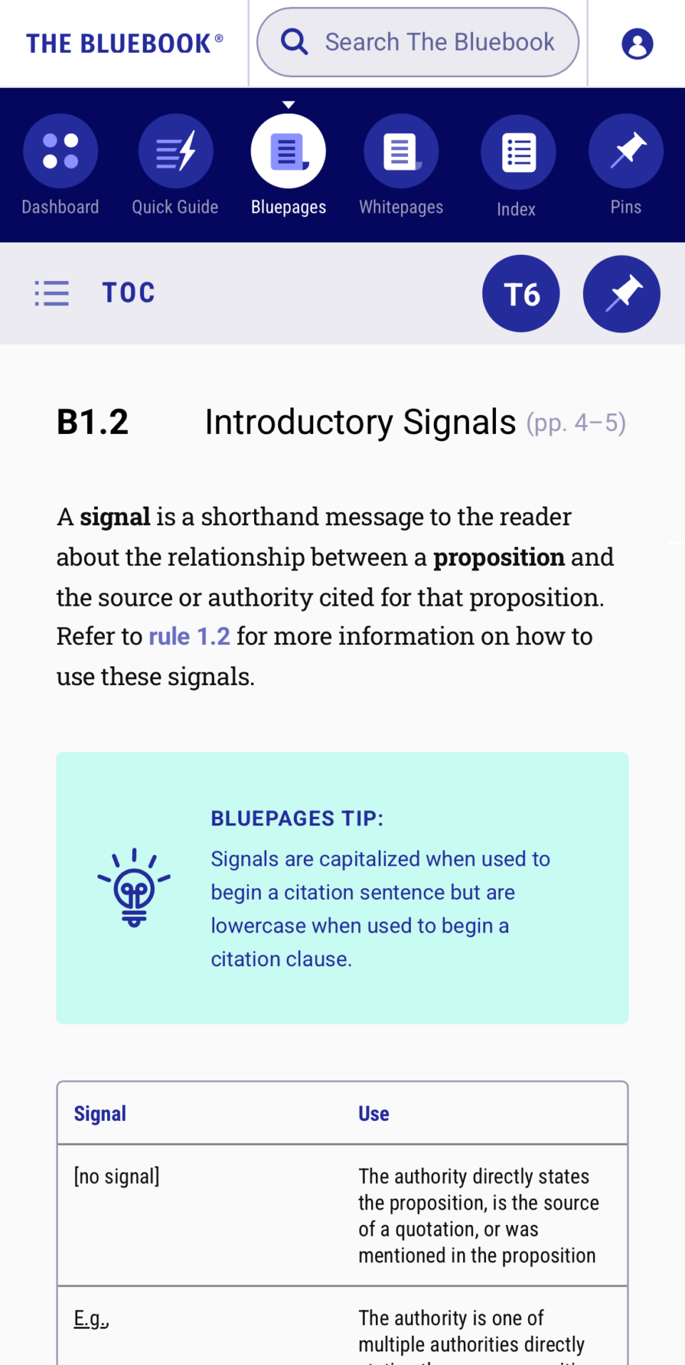 Bluebook screenshot