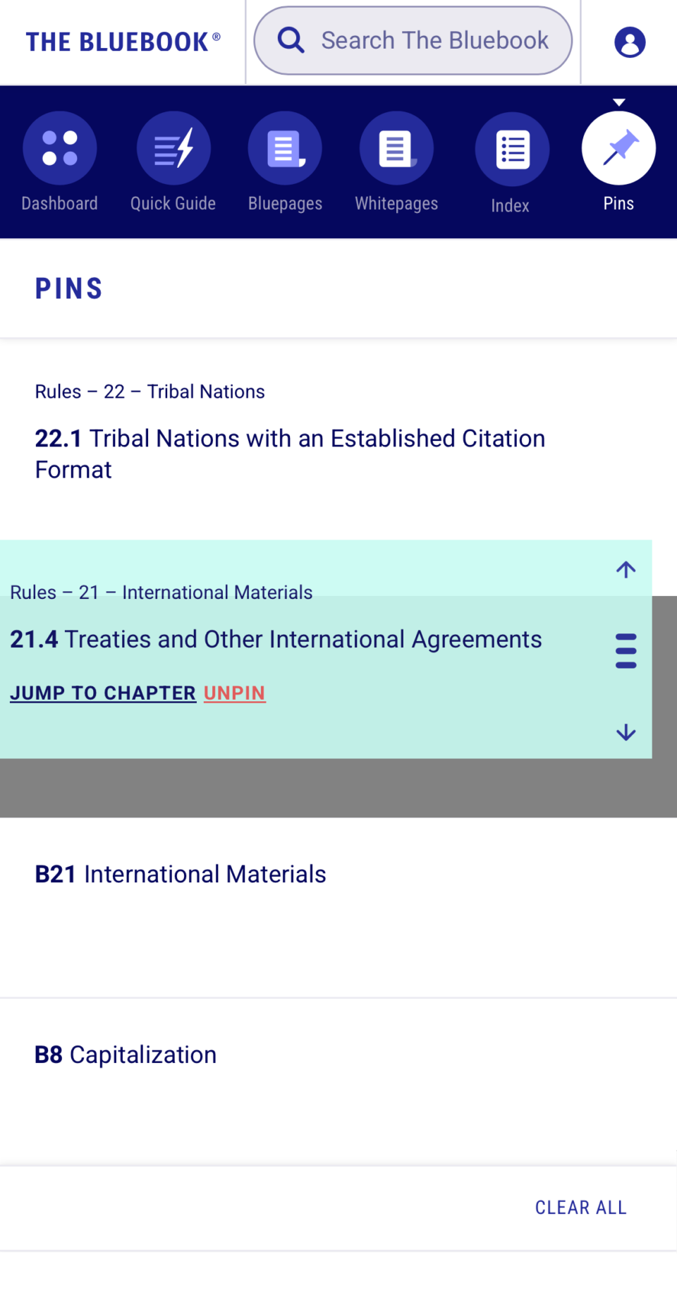 Bluebook screenshot