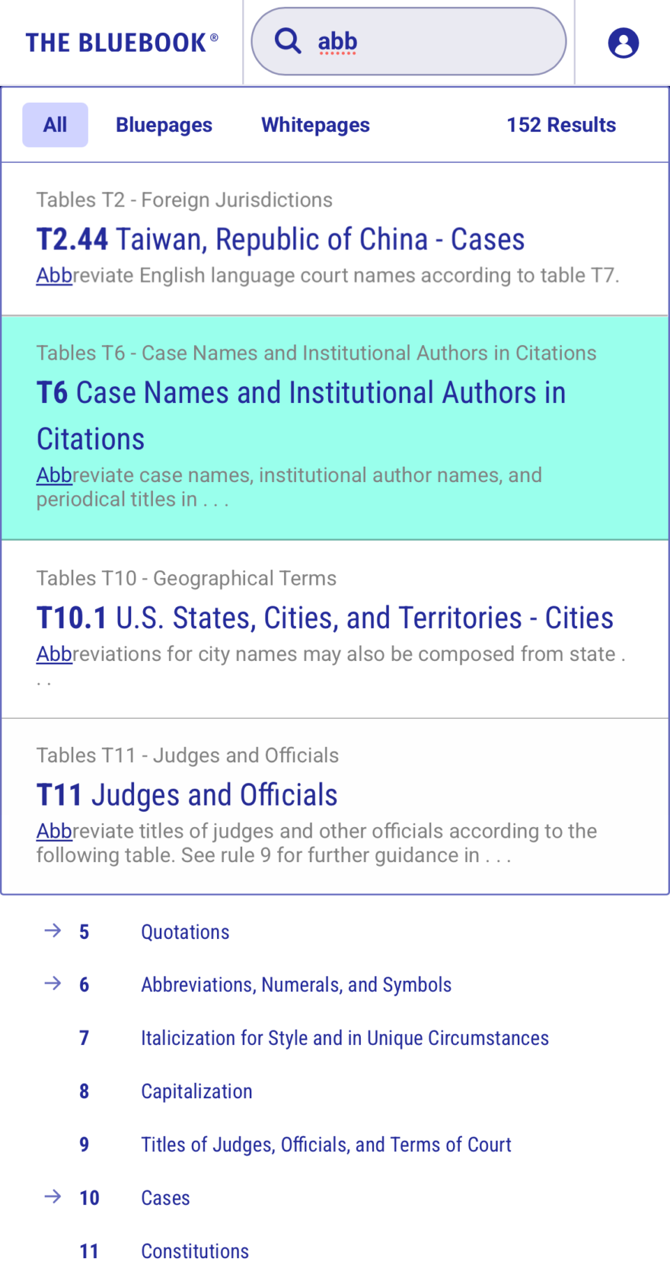 Bluebook screenshot
