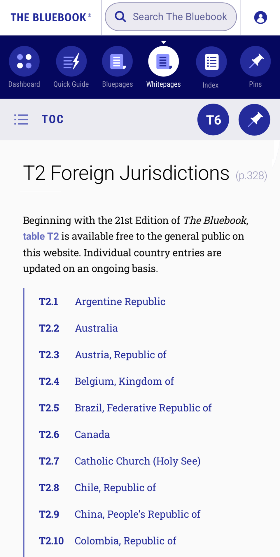 Bluebook screenshot